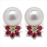 Sunset Japanese Akoya Culutred Pearl Earring