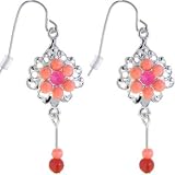 Peach Persuasion FLOWER CHANDELIER Earrings