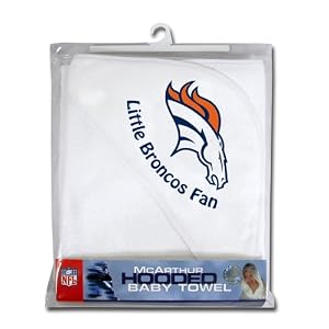 Denver Broncos Hooded Baby Towel (White)