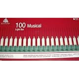 100 Musical Clear Christmas Light Set 25 Songs