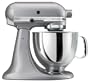 KitchenAid KSM150PSSM Artisan Series 5-Quart Stand Mixer, Silver Metallic