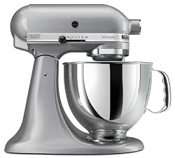 Discount KitchenAid KSM150PSSM Artisan Series 5-Quart Stand Mixer Silver Metallic