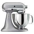 KitchenAid KSM150PSSM Artisan Series 5-Quart Stand Mixer, Silver Metallic