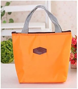 Lingstrar Picnic Lunch Box Bag Dining Travel Purse Zipper Handbags Orange