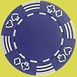 100 Royal Casino Suited Poker Chips - Blue