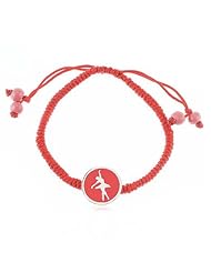 Girls Ballerina Macrame Bracelet with Silver