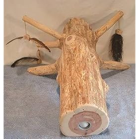 Style 1 Red Cedar Cat Scratcher with Mouse