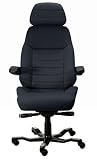 Executive Office Chair Trimmed in Black Extreme Fabric