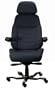Executive Office Chair Trimmed in Black Extreme Fabric