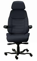 The Executive Office Chair Trimmed in Black Extreme Fabric