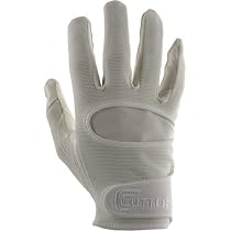 Cutters Solid Colored Gloves (White, Medium)