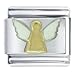 Angel White Winged Italian Charm