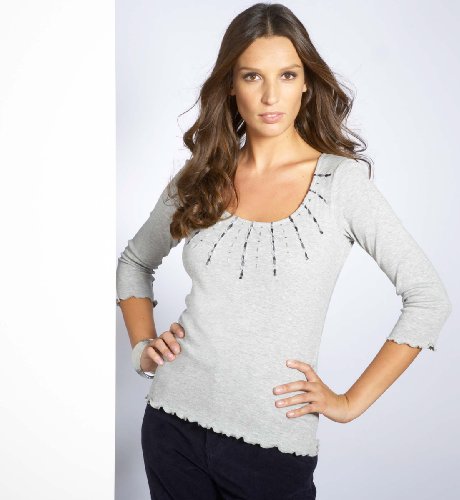 Per Una 3/4 Sleeve Stitch Twist Top