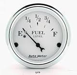 Auto Meter | 1606 2 1/16 Old Tyme White - Fuel Level Gauge - 240 Ohm Empty / 33 Ohm Full