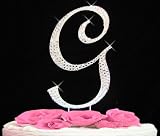 Letter G - Swarovski Crystal Monogram Wedding Cake Topper Letter