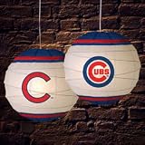 Chicago Cubs 18 Inch Rice Paper Lamp MLB Baseball Fan Shop Sports Team Merchandise