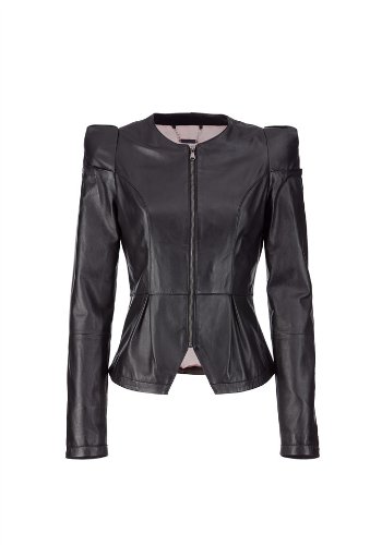APART Damen Jacke  Taillierte Lederjacke, Gr. 32, Schwarz (schwarz) Preisvergleich