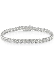 Sterling Silver, Diamond Bracelet, (2 cttw, GH Color, I2-I3 Clarity), 7"