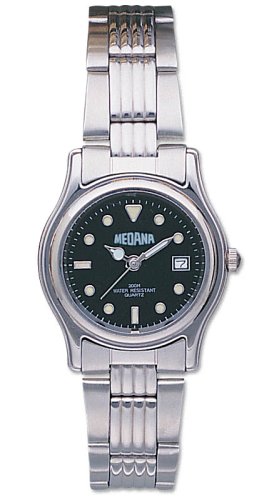 Medana Women's Sport Silver Tone Water Resistant Bracelet Watch with Luminous Hands and Markers Medana Women's Sport Silver Tone Water Resistant Bracelet Watch with Luminous Hands and Markers