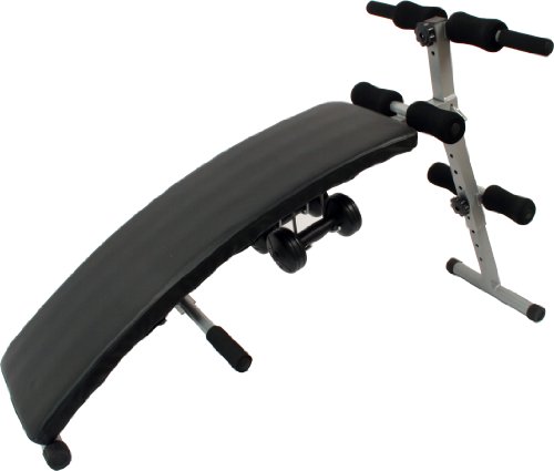 Curved Sit Up Bench Ab Motion With Dumbells Weights