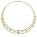 18k Yellow Gold Plated Sterling Silver Emerald and Diamond Accent Necklace, 17"