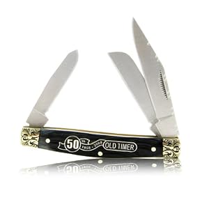 Schrade 34OTBLT 50Th Anniversary Old Timer Three-Blade Folding Pocket Knife, With Black... by Schrade