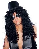 Deluxe Curly Rocker - Black Adult
