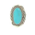 Genuine Turquoise Navajo made Sterling-silver Women's Ring
