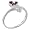 Sterling Silver Round Cut Cz Flower & Leaf Ring
