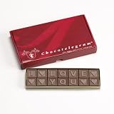 I Love You! Celebrate an Anniversary! Give Friends and Family a Romantic Message - In Chocolate! 14 Pieces of Delicious Belgian Chocolate in an Elegant Cardboard Box.