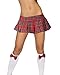 ZANZEA Women's Sexy Role Play Short Plaid Pleated Skirt Mini Skirt Lingerie