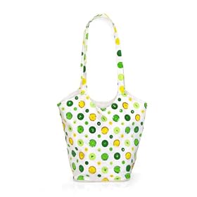 Olive N Figs Lime Sequined Polka Dots Handbag