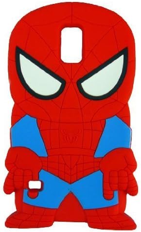 MANDALIBRE® Cute Cartoons 3D Silicone Case Back Cover Skin For Samsung Galaxy S4 i9500 & i9505 (SpiderMan Red S4)