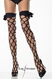 Triple crochet net thigh high with wrap around tie tip