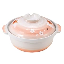 和楽 IH対応 土鍋 風よせ鍋 10号 花柳 H-6757
