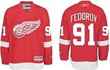 Fedorov #91 Detroit Red Wings Reebok Premier Home Jersey - XX-Large