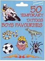 Assorted Pack of 50 Boys Favourite Tattoos