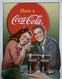 Coca Cola Coke Young Couple Retro Vintage Tin Sign