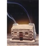 Log Cabin Burner With Pinon Natural Wood Incense - Incienso De Santa Fe