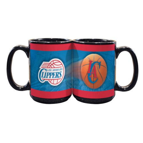 NBA Los Angeles Clippers 2 Pack 15oz Black SportsBall Mug