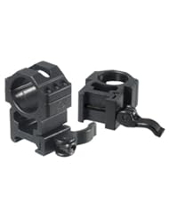 From Amazon.com. Click for details:
 UTG Max Strength LE Grade Quick Detach Picatinny Scope Rings (2 Piece, 1-Inch Diam, 6-Screw Hi Profile) UTG Max Strength LE Grade Quick Detach Picatinny Scope Rings (2 Piece, 1-Inch Diam, 6-Screw Hi Profile)