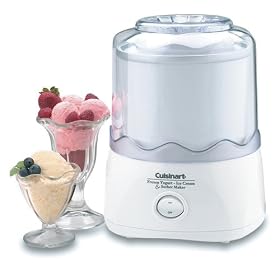 Cuisinart 1.5 Quart Automatic Ice Cream and Sorbet Maker - White by CUISINART CORP
