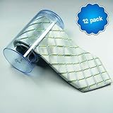 FashionOn Large Necktie Accessories Plastic 12 Tie Cases Set --Gift Roll FashionOn Large Necktie Accessories Plastic 12 Tie Cases Set --Gift Roll