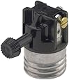 Leviton 7090-M Medium Base Interior Only, Shell Incandescent Lampholder, Removeable Turn Knob, 2-Circuit, For 3-Way 2-Filament Lamps