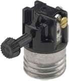 Leviton 7090-M Medium Base Interior Only, Shell Incandescent Lampholder, Removeable Turn Knob, 2-Circuit, For 3-Way 2-Filament Lamps