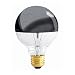 Bulbrite 60G25HM Half Chrome 60W Globe Shape Bulb