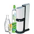 SodaStream 1016512492 Wassersprudler Crystal weiss inkl. 1 x Alu-Zylinder 60l und 1 x 0,6 Liter Glaskaraffe