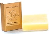 Spa Grade Lemongrass Natural Soap Bar | 100% Natural & Organic | Aligned with Primal & Paleo Lifestyle | Oversized | Great for Acne, Eczema, Psoriasis | For Women and Men