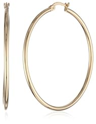 18k Gold 2mm 1.75" Click-Top Round Hoop Earrings