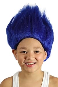 My Costume Wigs Boy's Big Troll Wig (Blue) One Size fits all